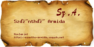 Szánthó Armida névjegykártya